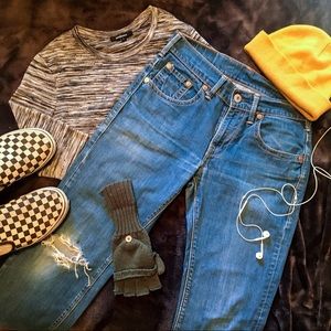 Altered Levi’s 514 straight leg